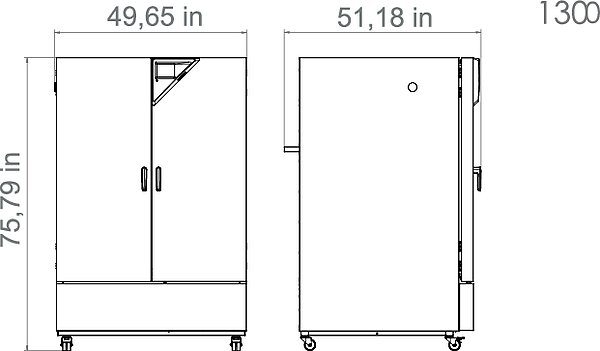 Binder_Model KBF 1020 us_Dimensions Binder Environmental Chamber Model KBF 1020 Dimensions