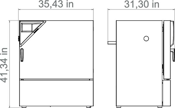 Binder_Model KBF 115 us_Dimensions Binder Environmental Chamber Model KBF 115 Dimensions