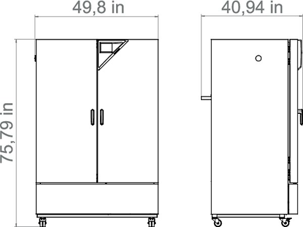 Binder_Model KBF 720 us_Dimensions Binder Environmental Chamber Model KBF 720 Dimensions